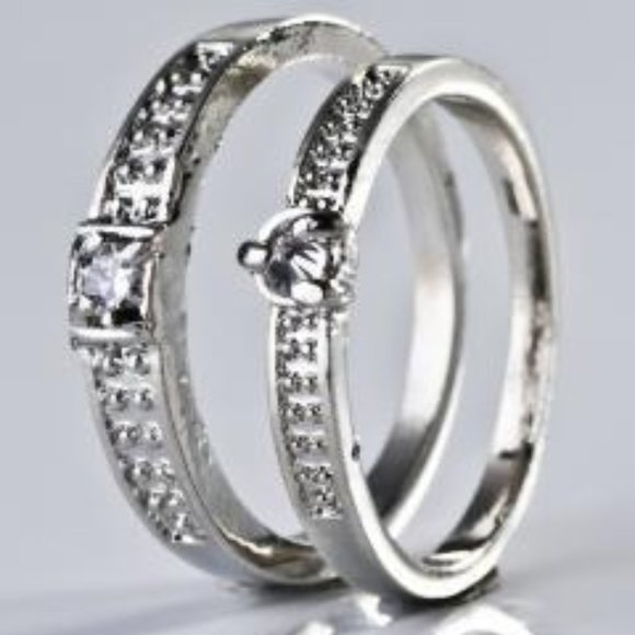 Chuns Fashinon Jewelry - Cubic Zirconia Sterling Silver Engage/Wed Style S2